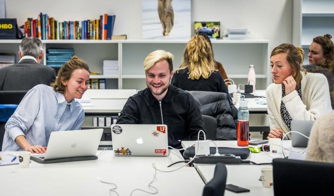 De eerste dag van de factcheckmarathon. Foto: Lex van Lieshout