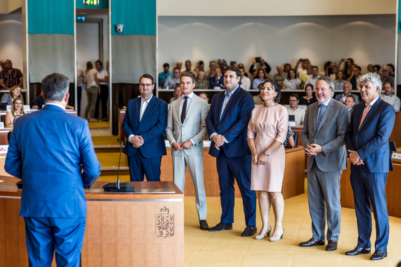 Afbeelding: Installatie college Limburg. Foto: ANP / Marcel van Hoorn
