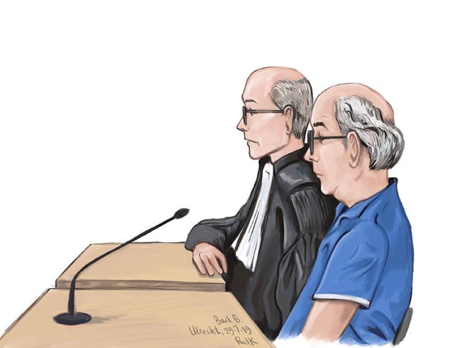 Rechtbanktekening van Bart B.